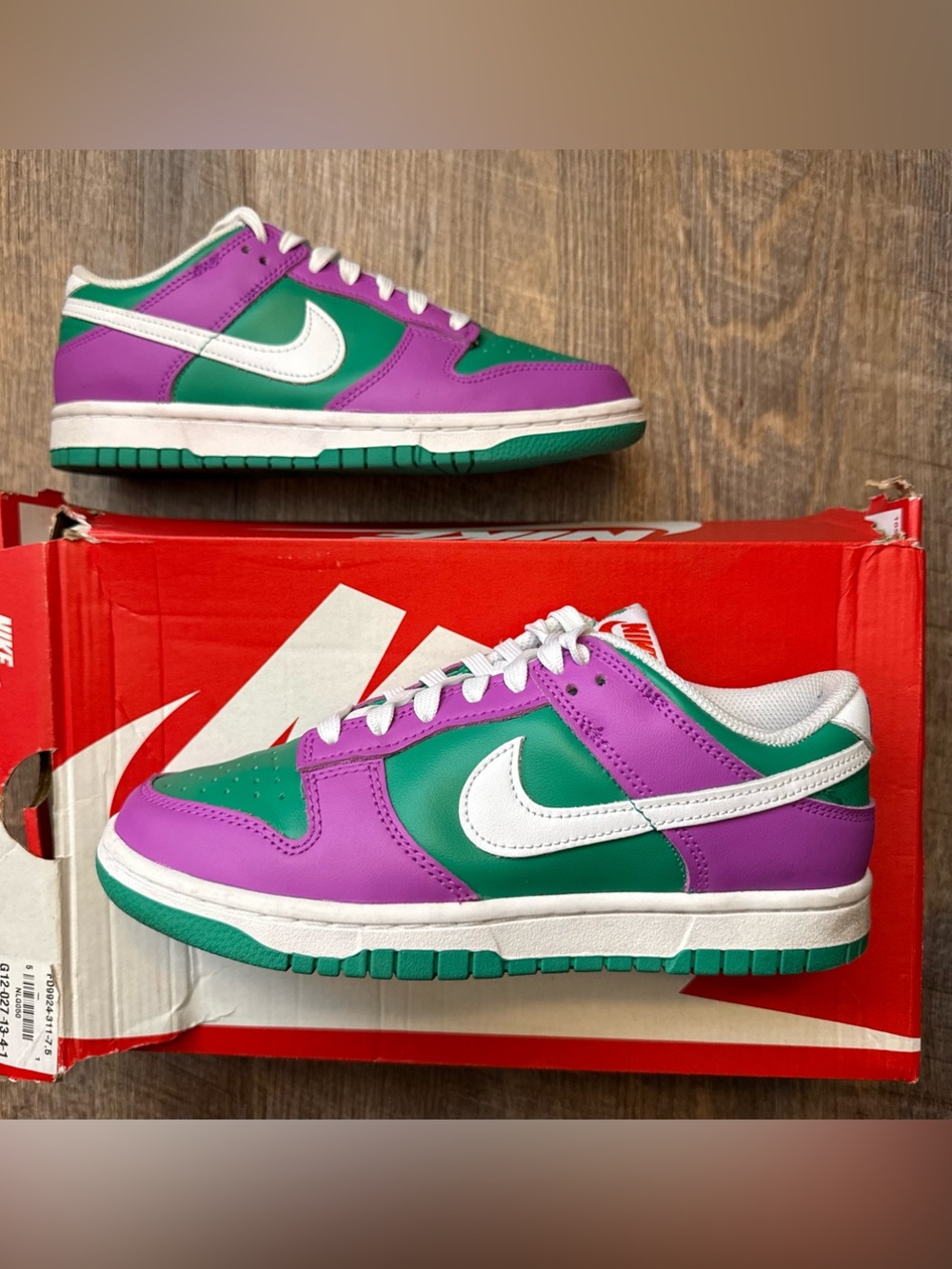 Nike Dunk Low Reverse Joker Green Fuchsia Wmns Women’s Size 7.5 Sneakers Shoes
